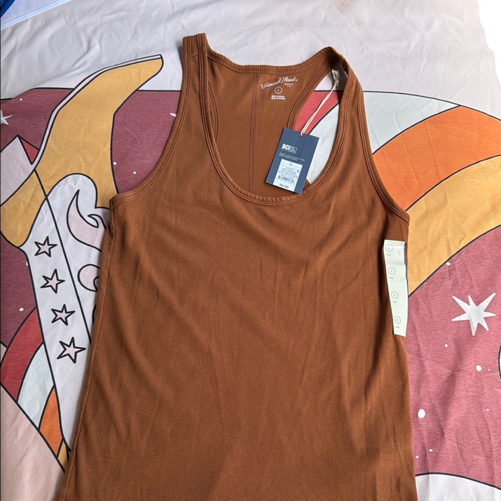 Elegant Brown Tank Top